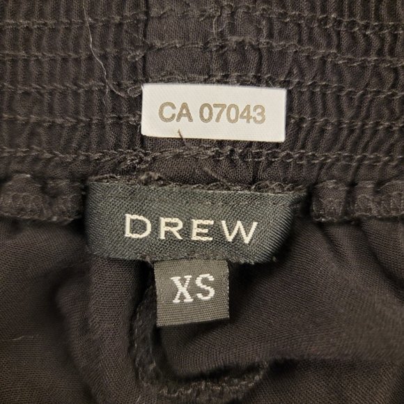 DREW - Flared Leg Pants with Pockets - Elastic Waist - Black XS - Picture 4 of 6